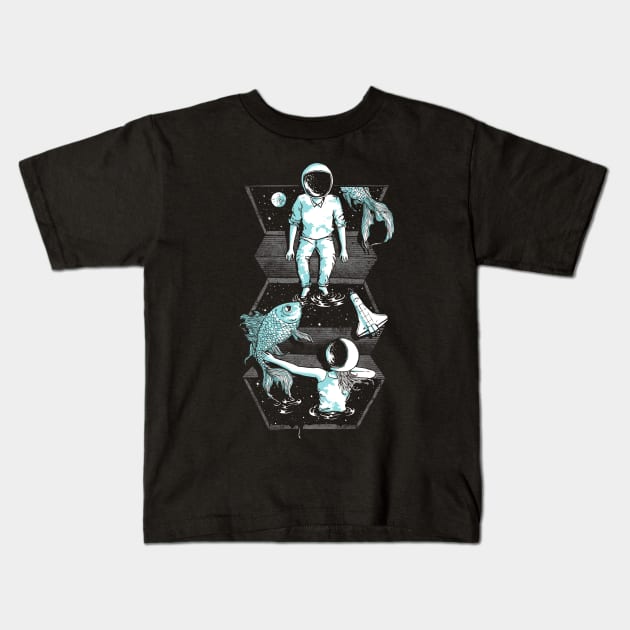 Space Between Kids T-Shirt by normanduenas